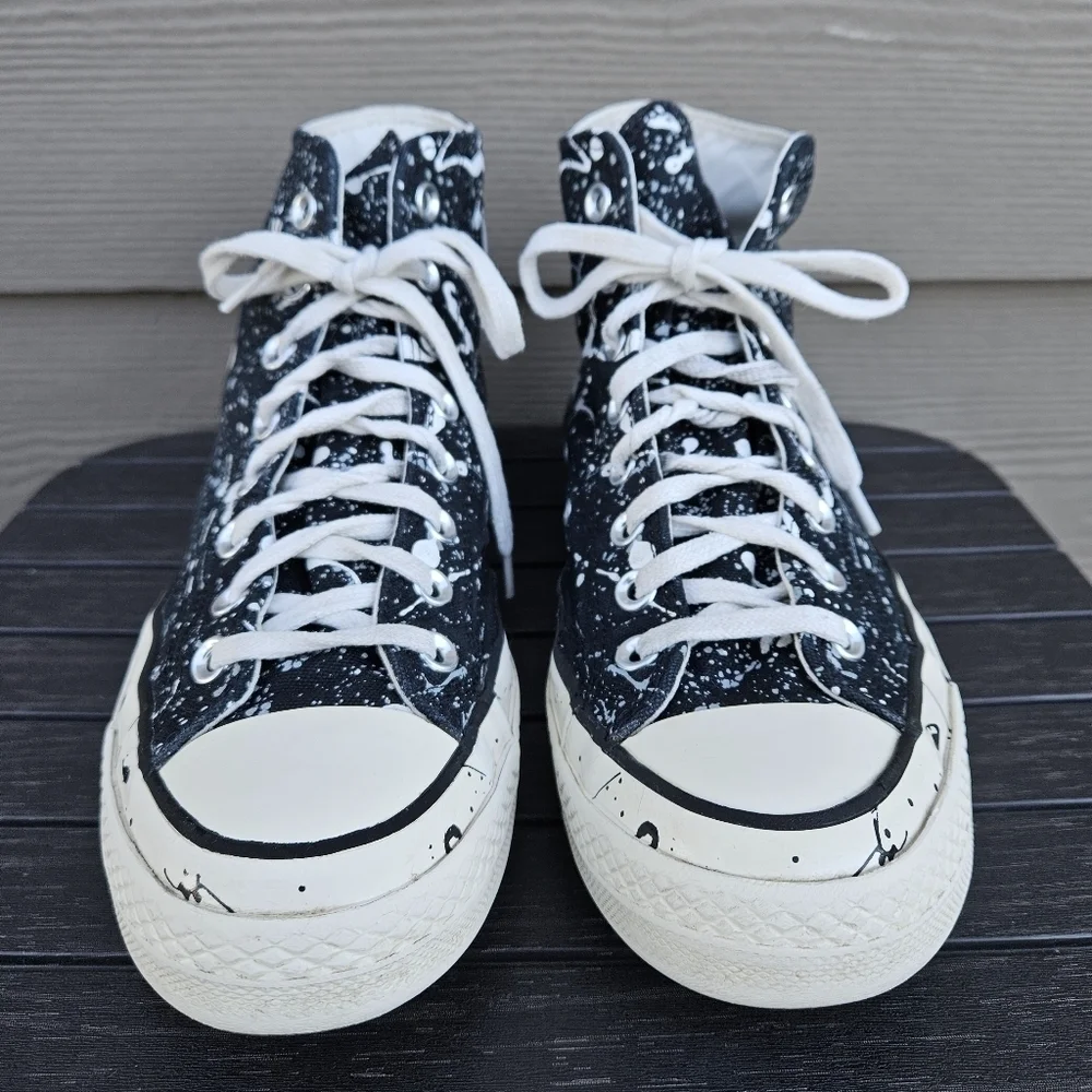 Converse Chuck 70 High Archive Paint Splatter x Black White 8.5 -10.5 Hi A01171C - Picture 4 of 16